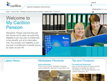 Tablet Screenshot of mycarillionpension.com